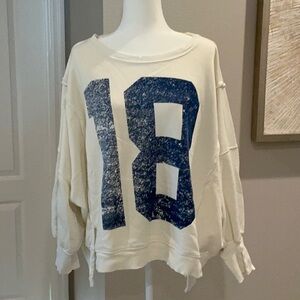 Free People oversized distressed sweatshirt
